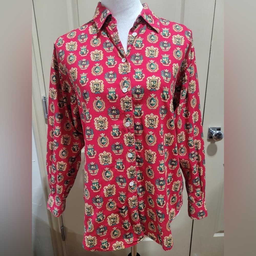 Vintage Jaeger Button Down Blouse Size Small